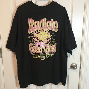 Reebok Dopamine Radiate Good Vibes Black T-Shirt Unisex Men's Women's XL